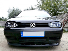 Maxton Design Gloss Black Front Splitter VW Golf 4