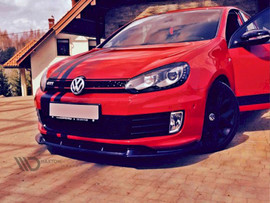 Maxton Design Gloss Black Front Splitter VW Golf Vi GTI 35Th