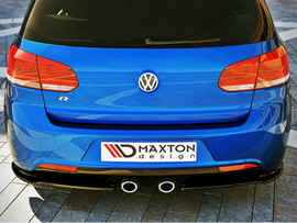 Maxton Design Gloss Black Rear Side Splitters VW Golf Vi R