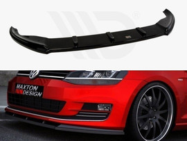 Maxton Design Gloss Black Front Splitter VW Golf 7