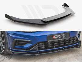 Maxton Design Black + Gloss Flaps Maxton Racing Front Splitter + Flaps VW Golf 7 R Facelift (2017-2020)