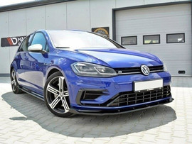 Maxton Design Gloss Black Front Splitter V.1 VW Golf R 7.5 (2017-19)