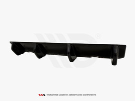 Maxton Design Gloss Black Central Rear Splitter VW Golf 7 R (Facelift) (2017-)