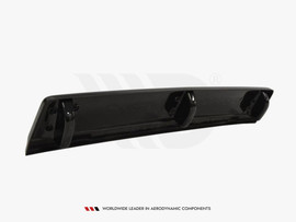 Maxton Design Gloss Black Central Rear Splitter VW Golf Mk7 R (With Vertical Bars) (2013-2016)