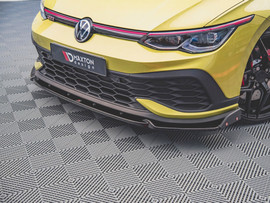 Maxton Design Gloss Black Front Splitter (+Flaps) V1 VW Golf 8 GTI Clubsport (2020-)