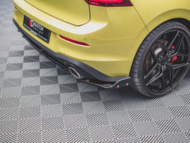 Maxton Design Gloss Black Rear Side Splitters (+Flaps) V1 VW Golf 8 GTI Clubsport (2020-)