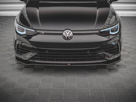 Maxton Design Gloss Black Front Splitter V.3 VW Golf R Mk8 (2020-)