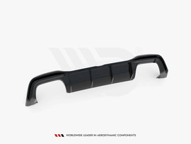 Maxton Design Gloss Black Rear Valance V.2 Volkswagen Golf R Mk8 (2020-)