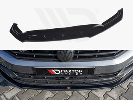 Maxton Design Gloss Black Front Splitter V.1 Volkswagen Passat R-Line B8 (2015-19)