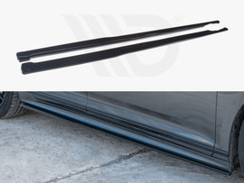 Maxton Design Gloss Black Side Skirts Diffusers Volkswagen Passat R-Line B8 (2015-19)