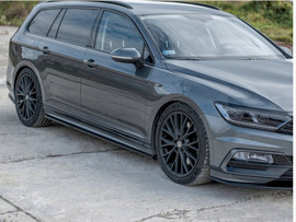 Maxton Design Gloss Black Side Skirts Diffusers Volkswagen Passat R-Line B8 (2015-19)