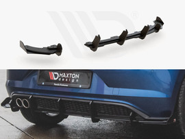 Maxton Design Black + Gloss Flaps Maxton Racing Rear Valance (+Flaps) VW Polo GTI Mk6 (2017-2021)