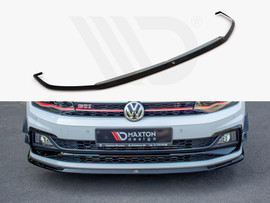 Maxton Design Gloss Black Front Splitter V.3 VW Polo Mk6 GTI (2017-2021)