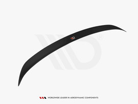 Maxton Design Gloss Black Spoiler Extension Cap Volkswagen Scirocco Mk3 R Facelift (2014-2017)