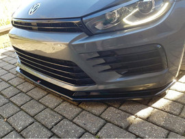 Maxton Design Gloss Black Front Splitter V.1 Volkswagen Scirocco Mk3 R Facelift (2014-2017)