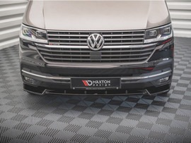 Maxton Design Gloss Black Front Splitter V1 VW T6 Facelift (2019-)