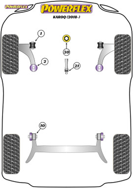 Powerflex Front Wishbone Front Bushes - Karoq 2WD (2017 on) - PFF85-501