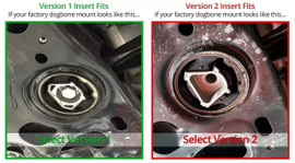 Version 1 / Version 2 Visual Differences of the Original Bushing