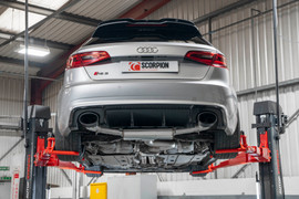 Scorpion Cat Back Exhaust System CF Trims - RS3 8V Pre-Facelift