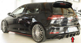 Rieger Rear Diffuser Gloss Black - Golf MK7.5 GTI