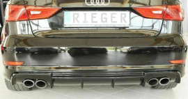 Rieger Rear Diffuser Gloss Black - S3 (8V) Saloon & Cabrio