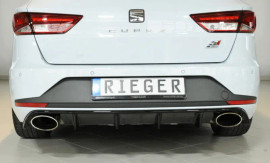 Rieger Rear Diffuser Gloss Black - Leon Cupra ST Estate (2013-16)