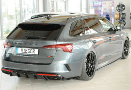 Rieger Rear Diffuser Gloss Black - Octavia Mk4 vRS Estate