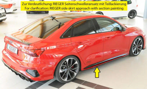 Rieger Side Splitters (Pair) Gloss Black - S3 (8Y) Sportback/Saloon (2020+)  - Awesome GTI - Volkswagen Audi Group Specialists