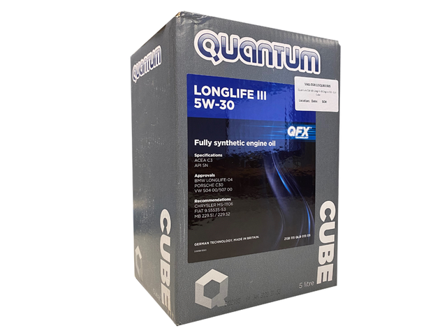Quantum Longlife III 5W-30 Fully Synthetic Engine Oil - 5L