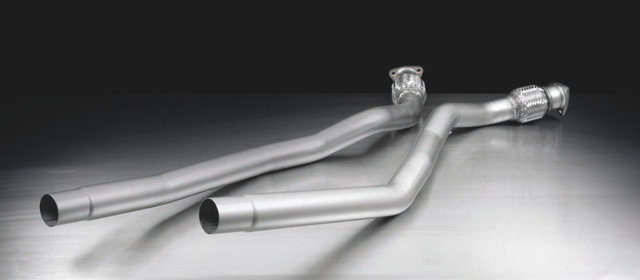 Remus Non-Resonated Downpipe back System Left/Right with 2 tail pipes - 84 mm angled - S4 B8 Saloon 3.0 TFSI CREC 2009-