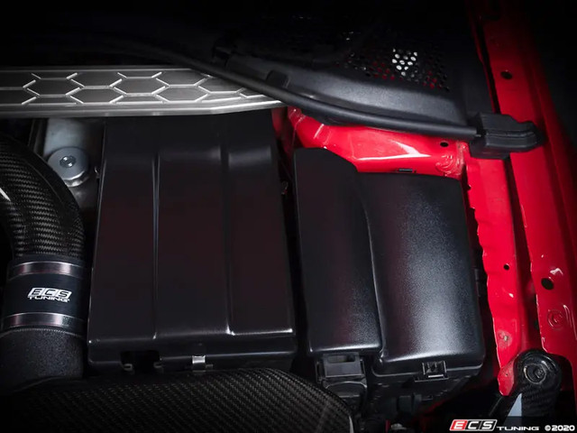 ECS Tuning Carbon Fibre Battery Cover Kit Black - 2.0T Gen 3 EA888