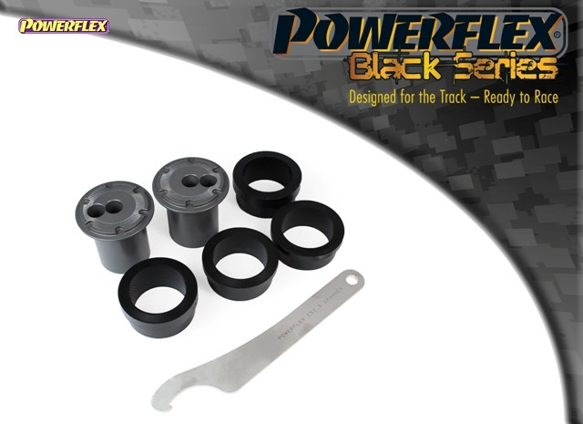 Powerflex Track Front Track Control Arm Outer Bushes, Caster Adjustable - Boxster 987 (2005-2012) - PFF57-802BLK