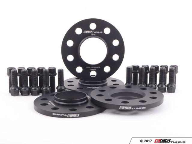 ECS Tuning Factory 19" Wheel Spacer Flush Fit Kit - Black Bolts