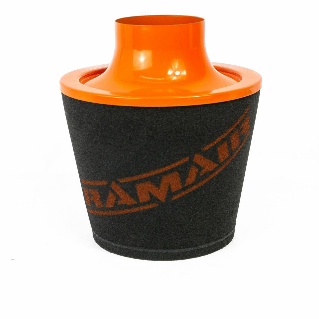 Ramair JS-070-OR 70mm OD Neck Orange Large Aluminium Base Cone Filter