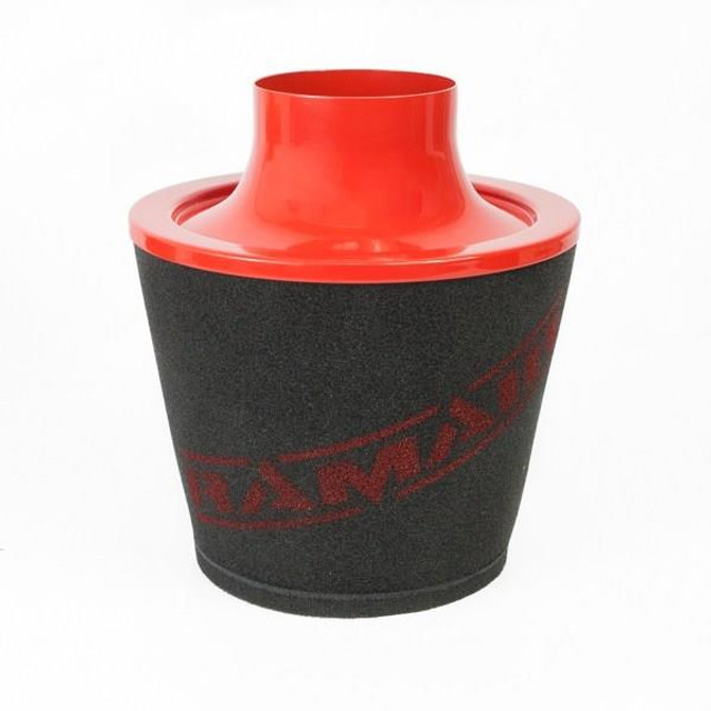 Ramair JS-070-RD-KIT 70mm OD Neck Red Large Aluminium Base Cone Filter With Silicone Coupler