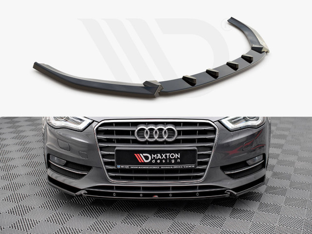 Maxton Design Gloss Black Front Splitter Audi A3 Sportback 8V (2013-2016)