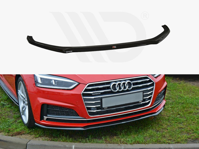 Maxton Design Gloss Black Front Splitter V.2 Audi S5 / A5 S-Line F5 Coupe / Sportback (2016-)