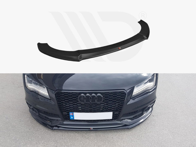 Maxton Design Gloss Black Front Splitter V.1 Audi S7 / A7 S-Line C7 (2010-2014)