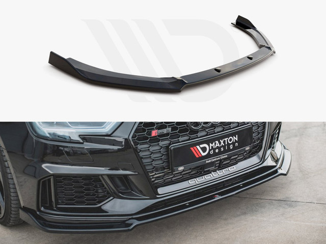 Maxton Design Gloss Black Front Splitter V.3 Audi RS3 8V Facelift (2017-Up)