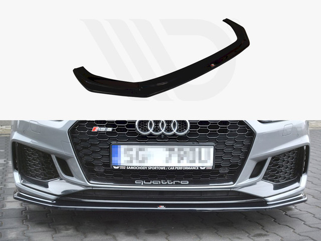 Maxton Design Gloss Black Front Splitter V.2 Audi Rs5 F5 Coupe / Sportback (2017-Up)