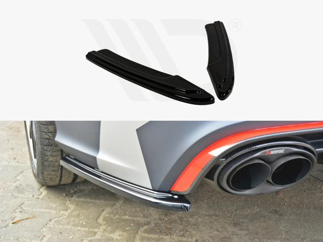 Maxton Design Gloss Black Rear Side Splitters Audi Rs6 C7