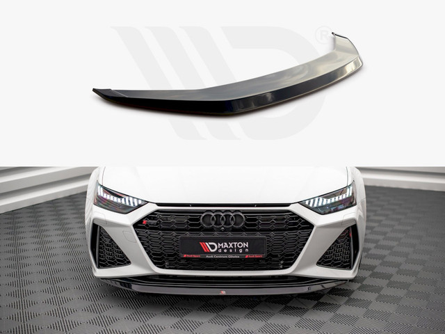 Maxton Design Gloss Black Front Splitter V3 Audi Rs6 C8 / Rs7 C8 (2019-)