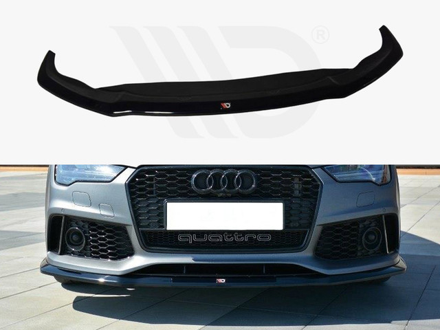 Maxton Design Gloss Black Front Splitter V.2 Audi Rs7 C7 Facelift (2014-2017)