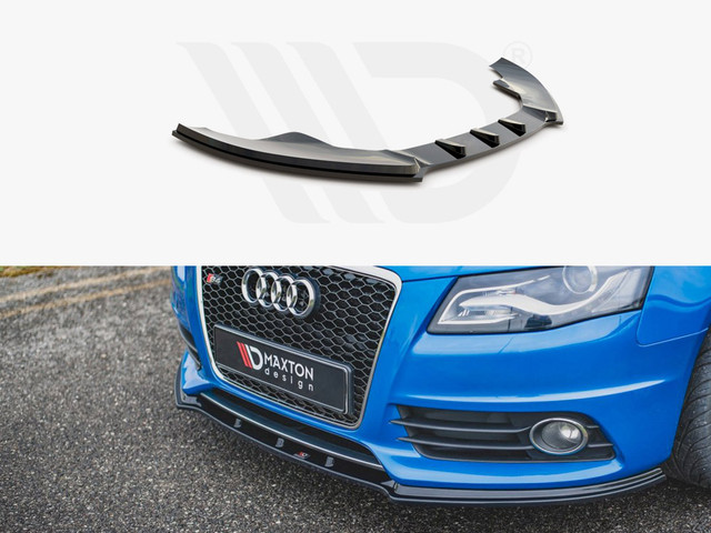 Maxton Design Gloss Black Front Splitter Audi S4/ A4 S Line (2008-2011)