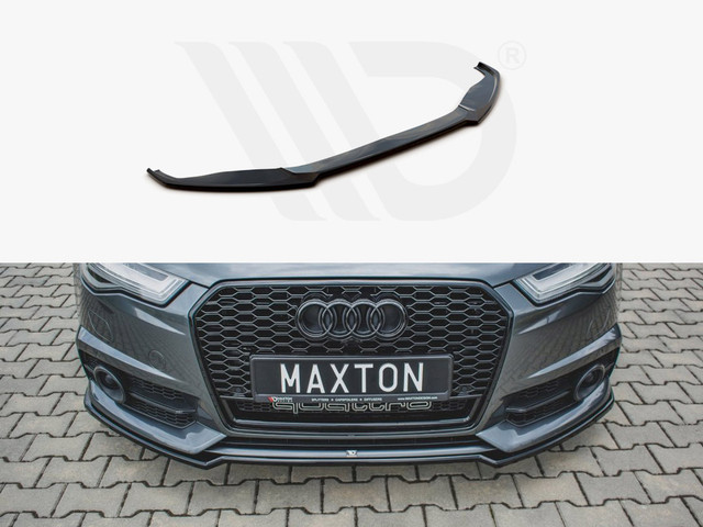 Maxton Design Gloss Black Front Splitter Audi S6/ A6 S-Line C7 Facelift