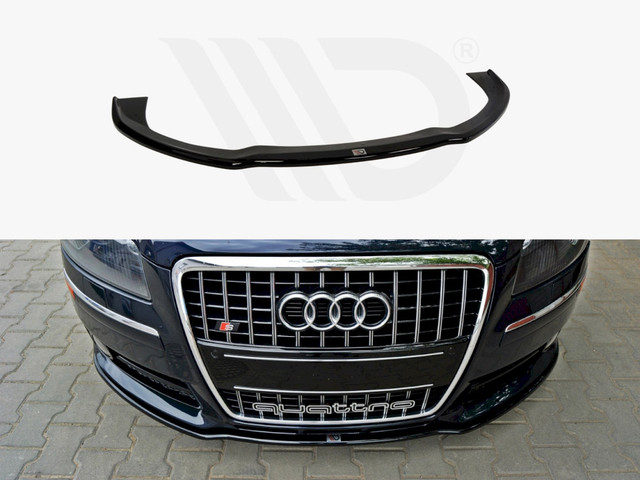 Maxton Design Gloss Black Front Splitter Audi S8 D3 (2006-2010)