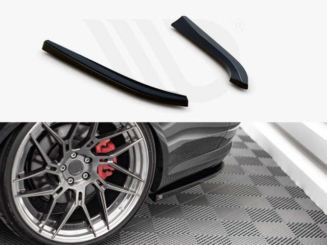 Maxton Design Gloss Black Rear Side Splitters Audi S8 D3 (2006-2010)