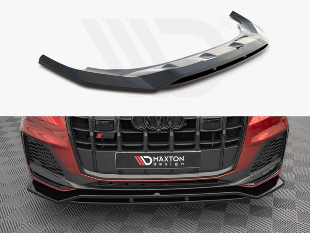 Maxton Design Gloss Black Front Splitter Audi Sq7 /Q7 S-Line Mk2 (4M) Facelift (2019-)