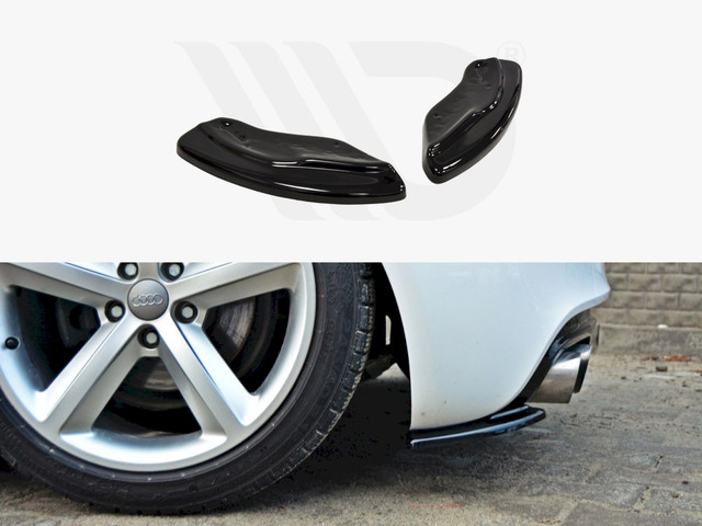 Maxton Design Gloss Black Rear Side Splitters Audi TT S-Line 8J (2008-13)