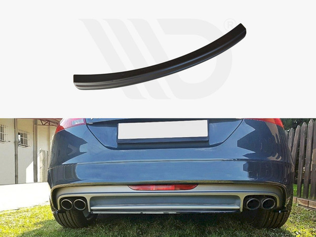 Maxton Design Gloss Black Central Rear Splitter Audi TT S Mk2 (8J) (2008-2014)